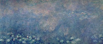 Waterlilies: Two Weeping Willows, Centre Left Section by Claude Monet